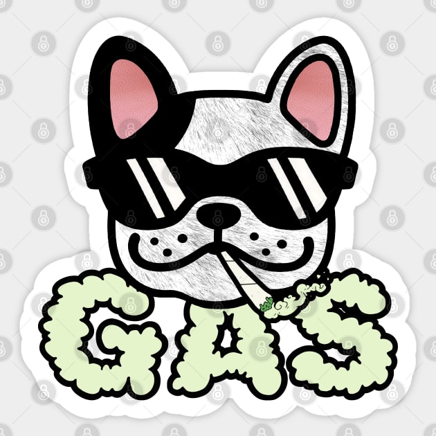 Frenchie Got Gas Sticker by CultXLV